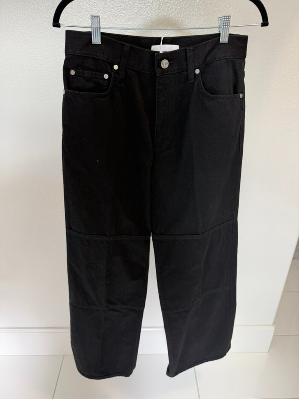 Helmut Lang Zipper Back Carpenter Jeans in Rinsed Black - Picture 4 of 6